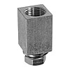 alt="1/2 inch Pipe to 1/2 inch Bolt Adapter"